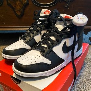 Nike Dunk High Panda Black White Women Size 8